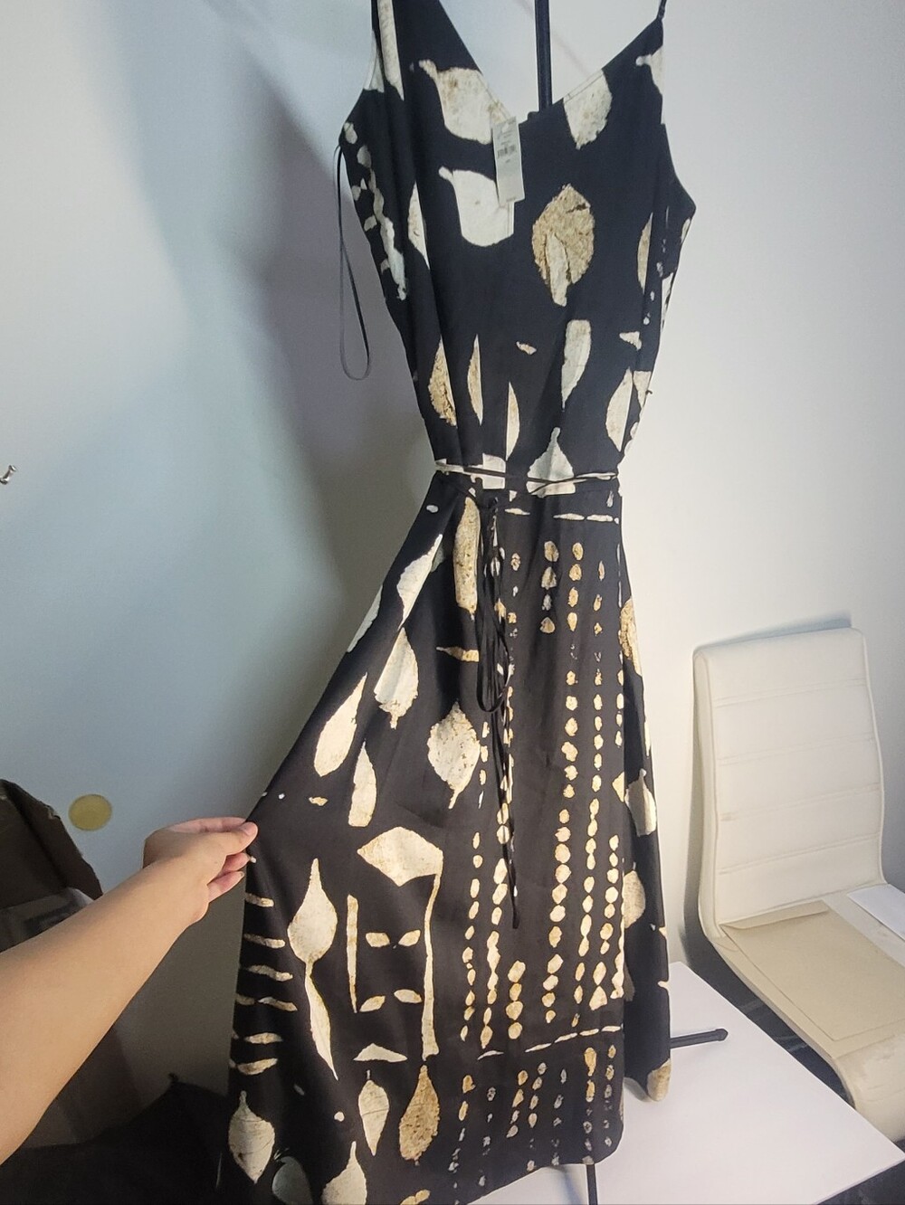 NWT Black and Gold Sleeveless Maxi Dress Banana Republic Large